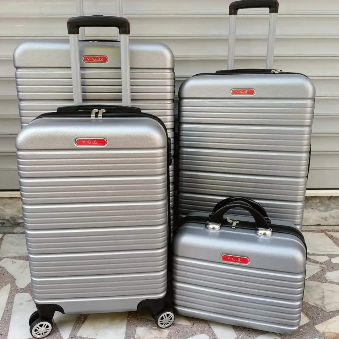 TRSBag 4'lü Valiz Seti Polipropilen 4'lü Bavul Seti Luggage Set Bag Gri