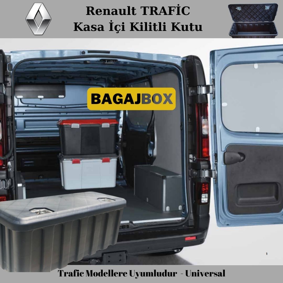 Renault Trafic Bagaj İçi Sandık Trafic Bagaj İçi Kilitli Kutu 110 cm 247 Lt