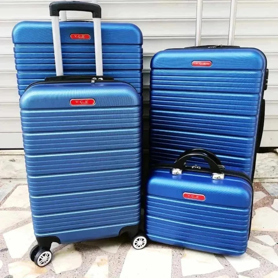 TRSBag 4'lü Valiz Seti Polipropilen 4'lü Bavul Seti Luggage Set Bag Mavi